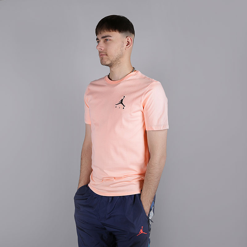 мужская розовая футболка Jordan Sportswear Jumpman Air T-Shirt AH5296-664 - цена, описание, фото 1